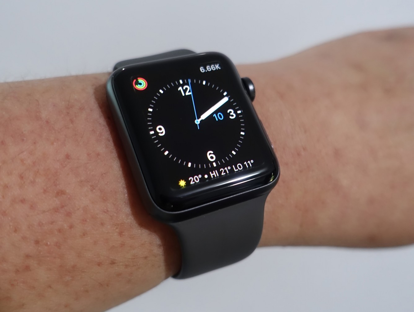 apple watch series 3 on wrist